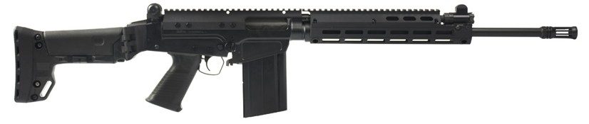 D.S.A. Halbautomatisches Gewehr SA58 18" Improved Battle Rifle Medium Contour Barrel Folding Stock 308 Win.
