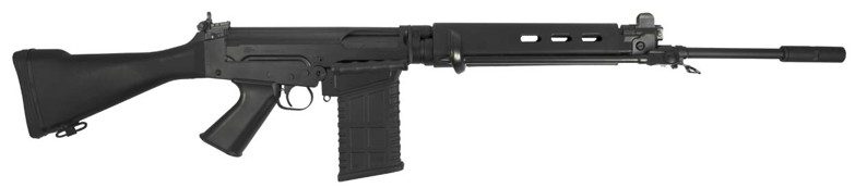 D.S.A. Halbautomatisches Gewehr SA58 21" Traditional Profile Barrel Fixed Stock Carry Handle Bipod 308 Win.